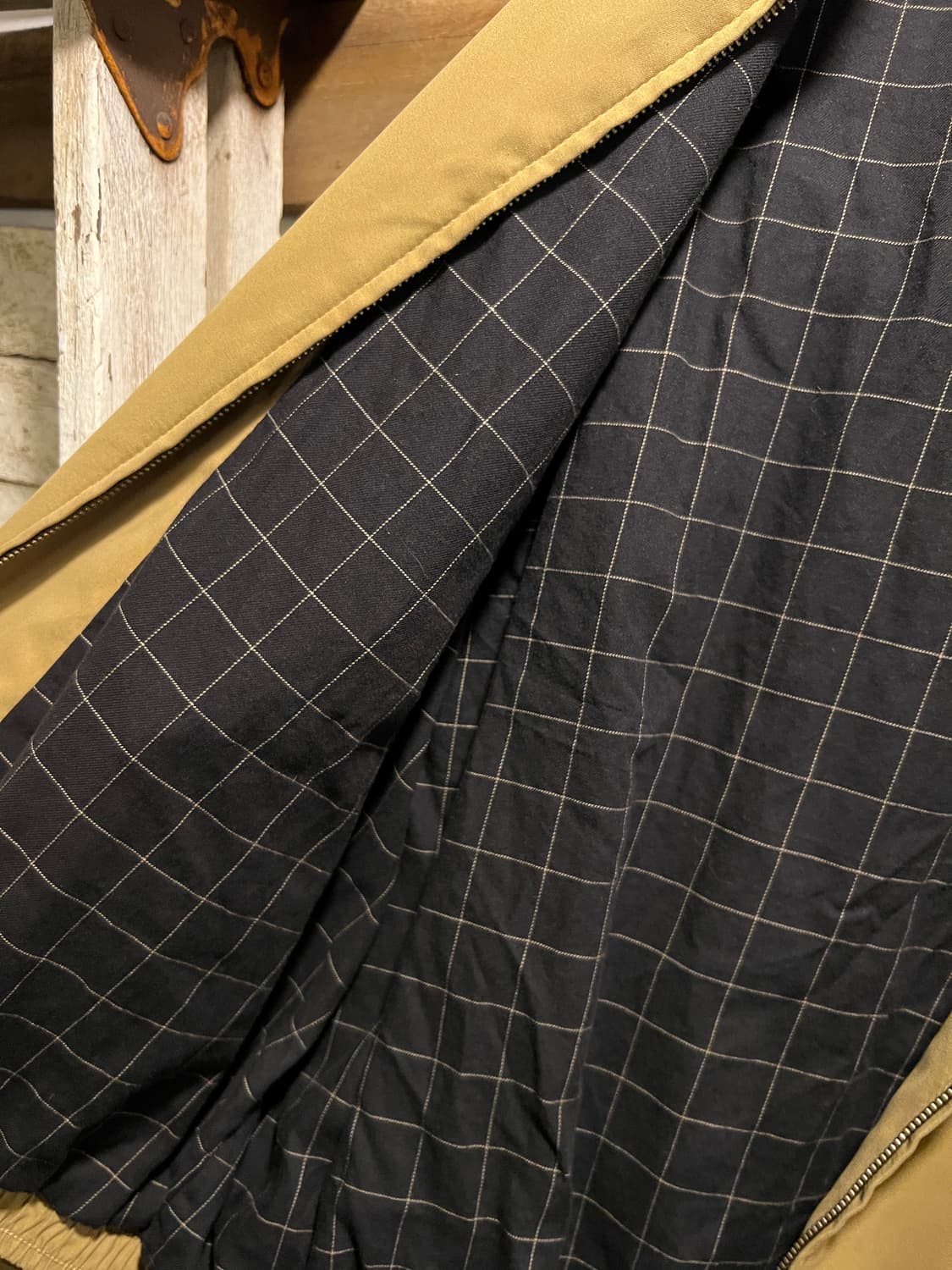 [L]폴로 랄프로렌 체크 라이닝 베이지 드리즐러 자켓 상품이미지5