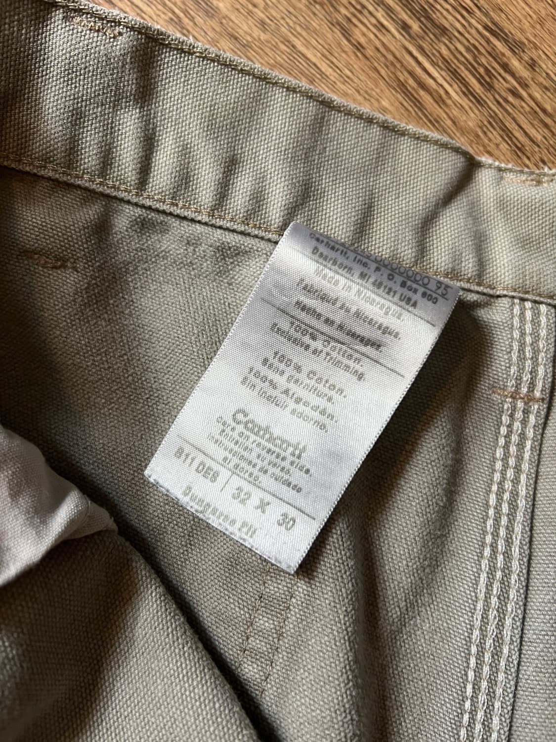 [32]칼하트 USA 데저트 탄 싱글니 카펜터 컷오프 워크 팬츠 상품이미지4