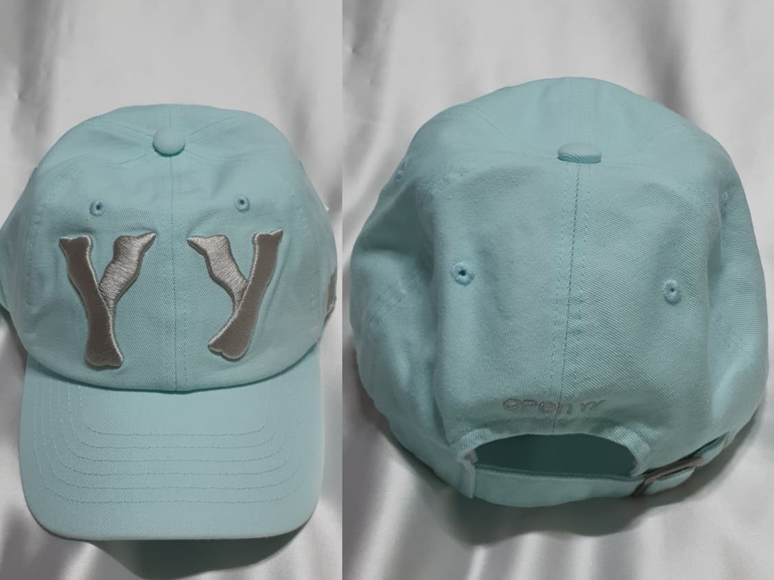 민트블루 그린 오픈와이와이 로고 볼캡 모자 상품이미지4