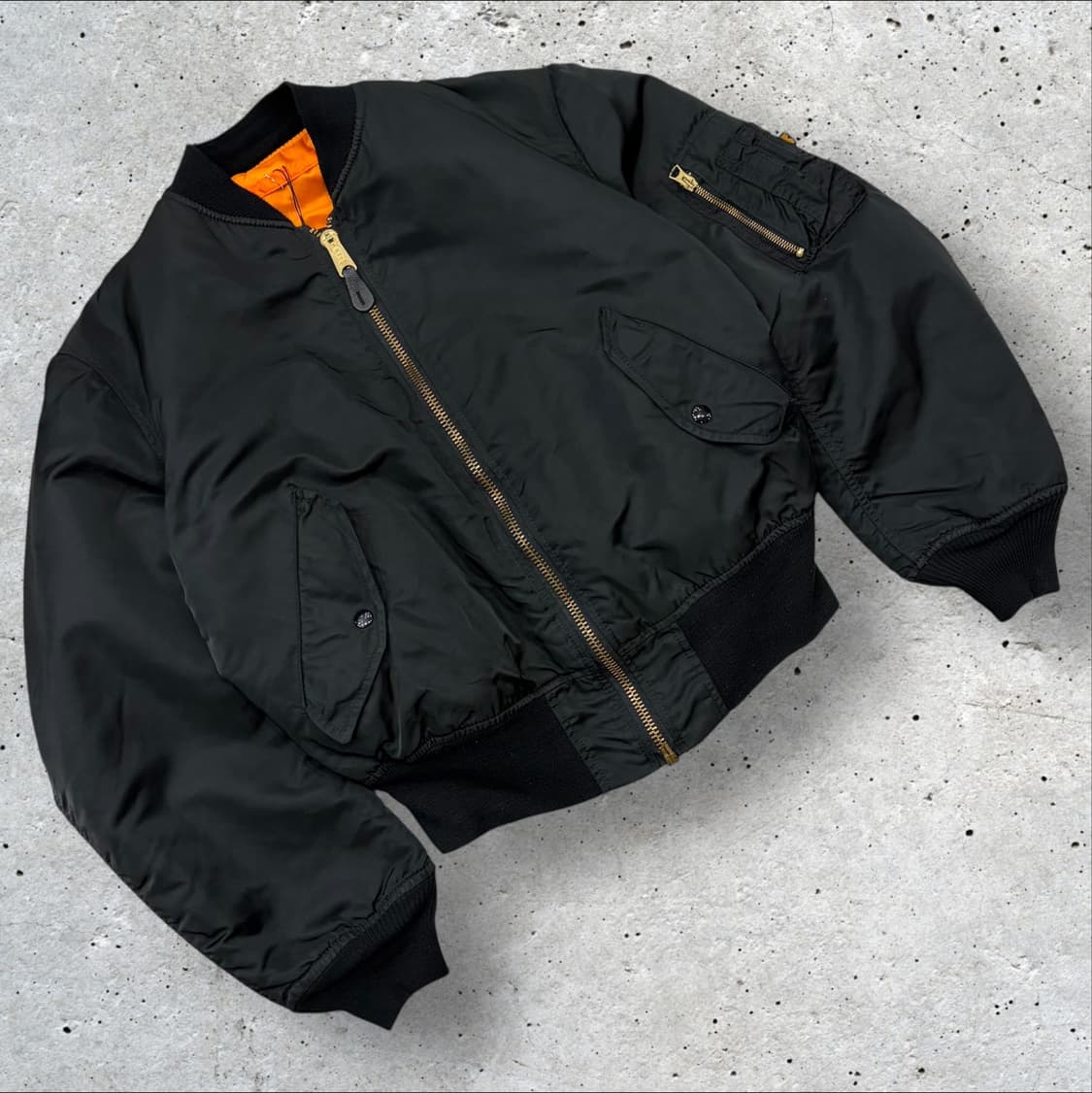 [L] 알파인더스트리 마원 블랙 MA-1 항공 점퍼 D187 상품이미지1