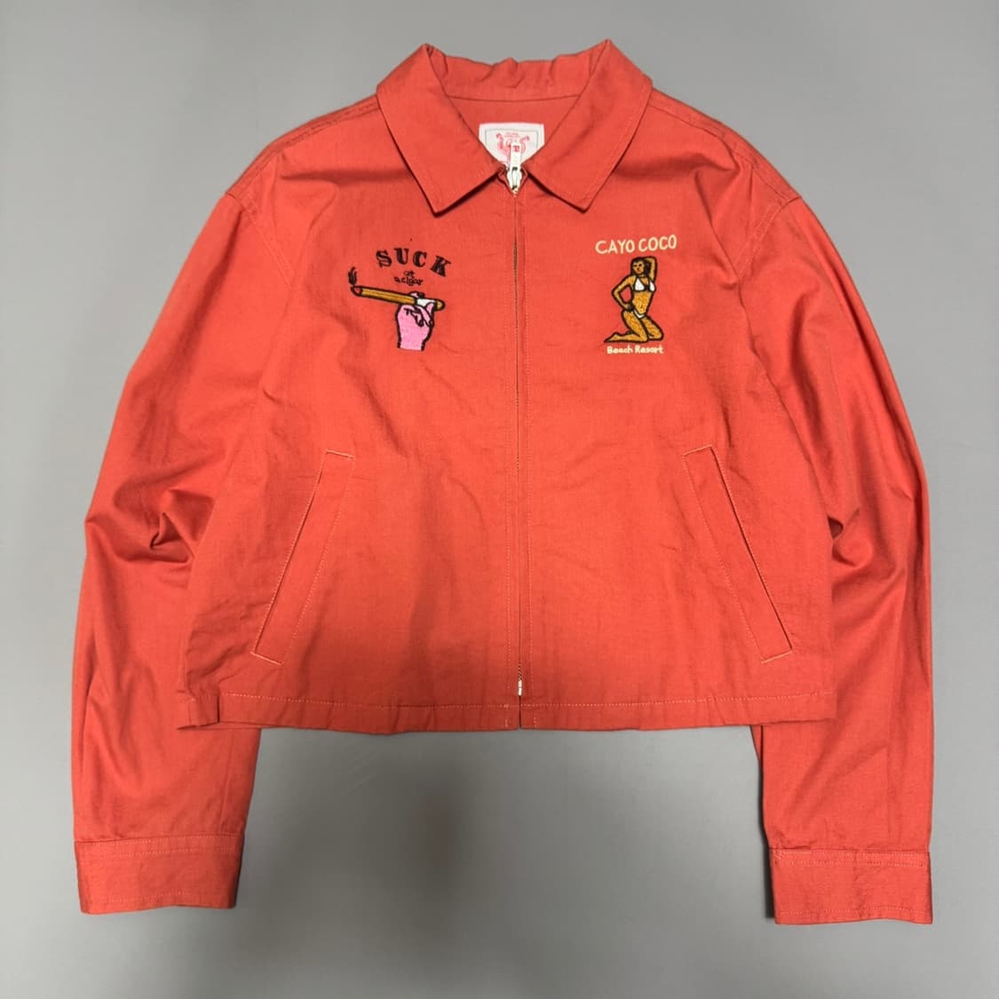 SLY x NIJEL GRAPH 오렌지 양면 자수로고 코튼 쇼트 블루종 상품이미지6