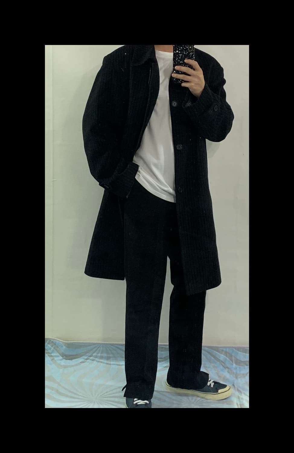 지방시 캐시미어 스트라이프 맥코트(정품) 상품이미지4