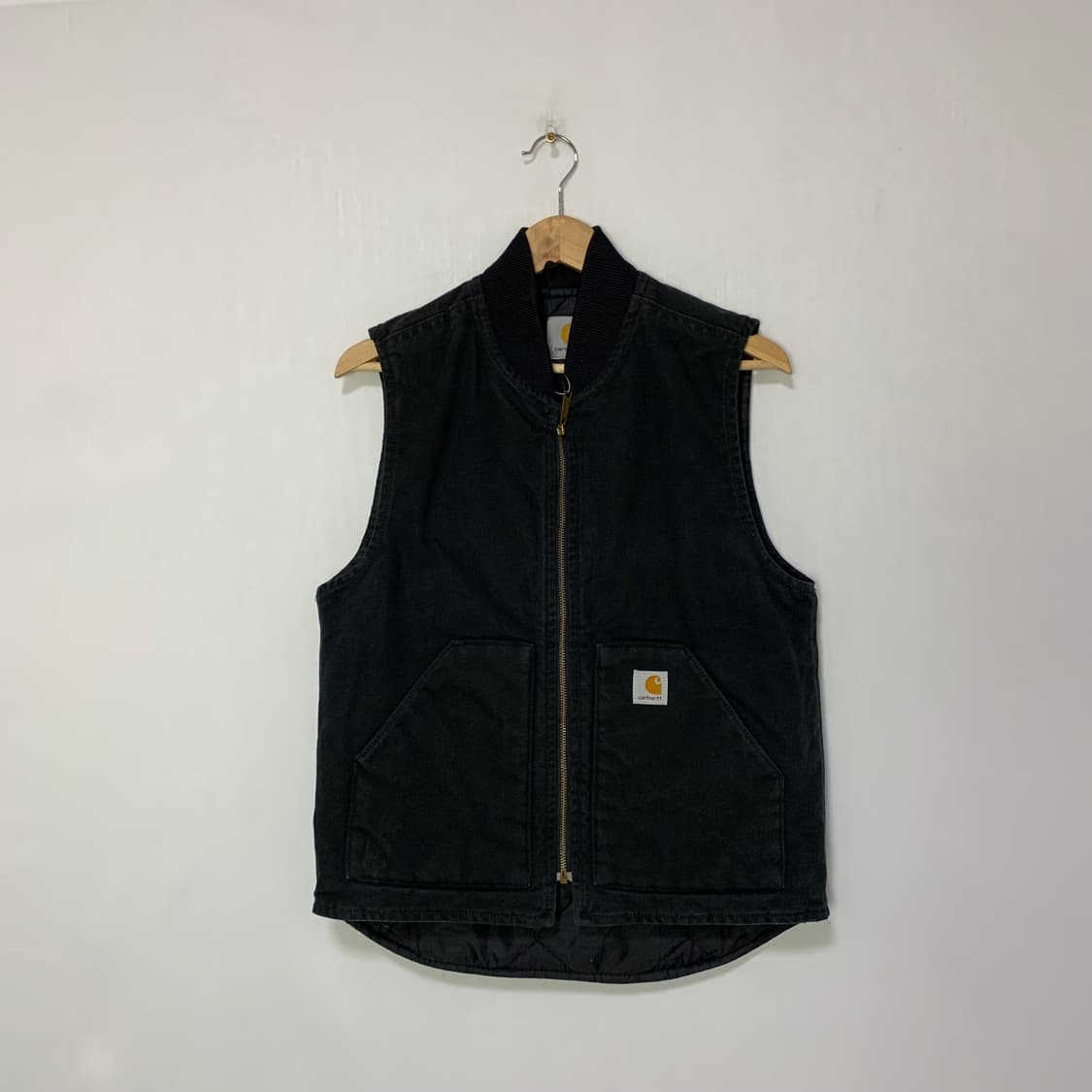 칼하트 빈티지 베이직 블랙 베스트 워크자켓 남녀공용 상품이미지1