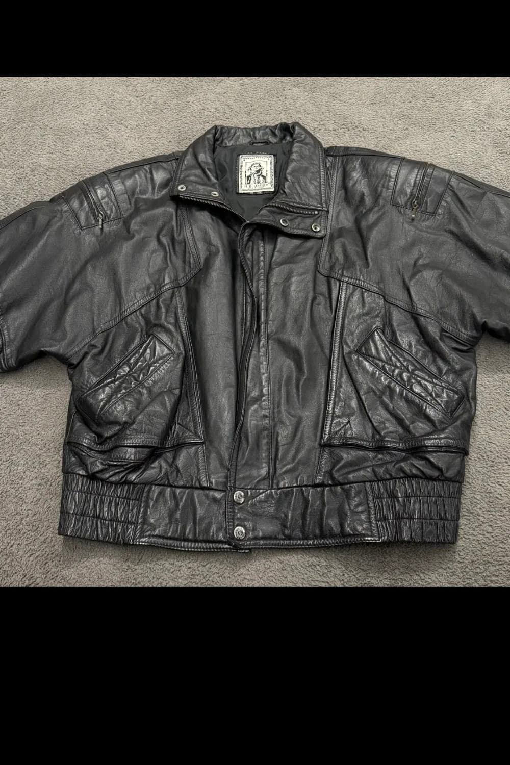 H.B. LEATHER 블랙 양가죽 자켓 XL 상품이미지3
