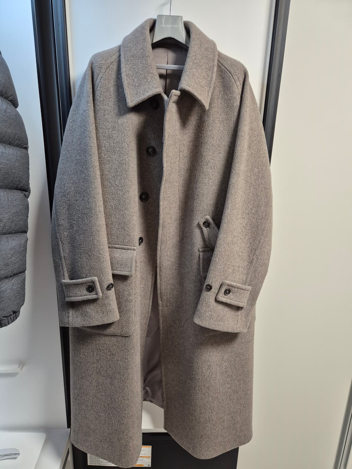 홀리선 윈터포트 발마칸 코트 멜란지 베이지 M 상품이미지1