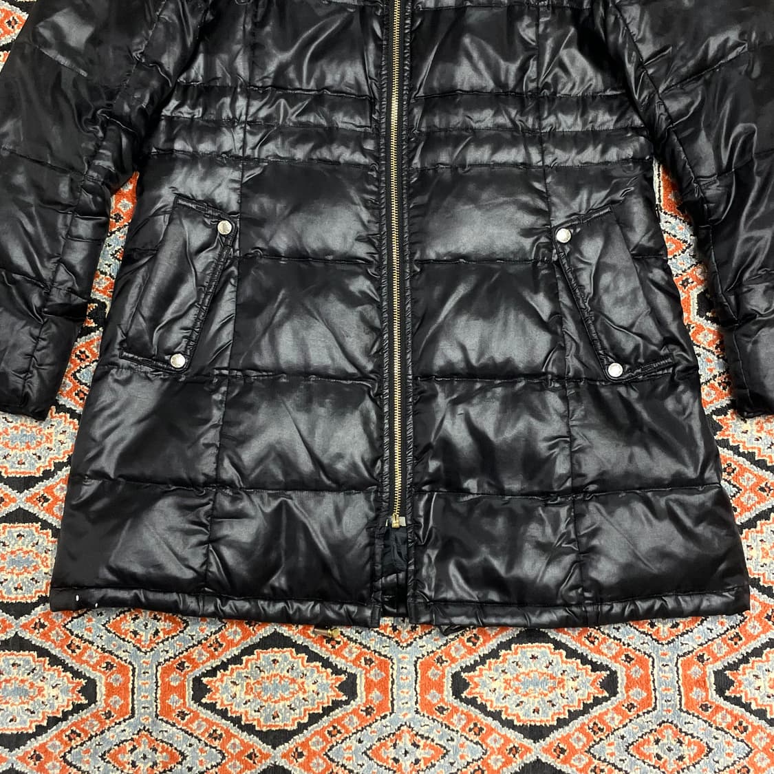 하나에모리 블랙 다운 코트 여성40 상품이미지3