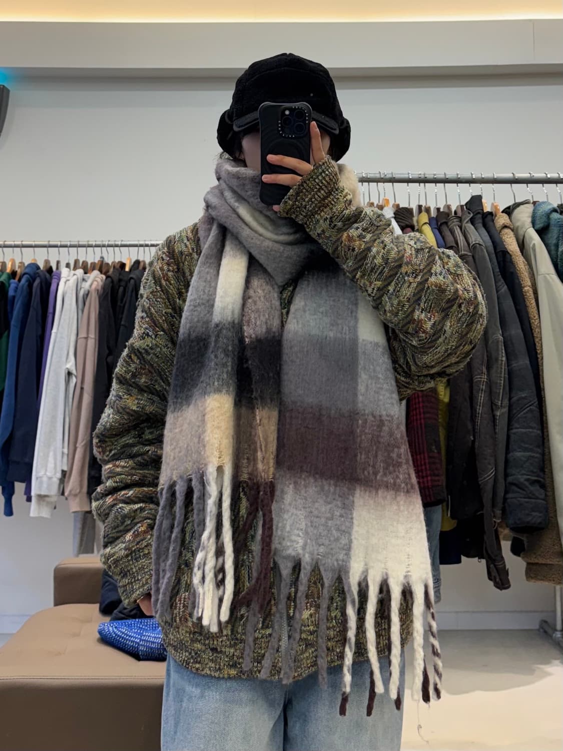 프릭스스토어 체크 머플러 상품이미지3