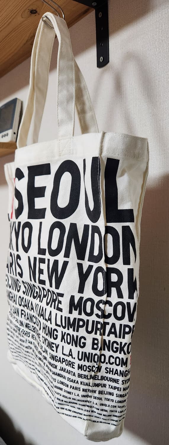 UNIQLO 유니클로 시티 레터링 에코백, 캔버스백 40x40 상품이미지2