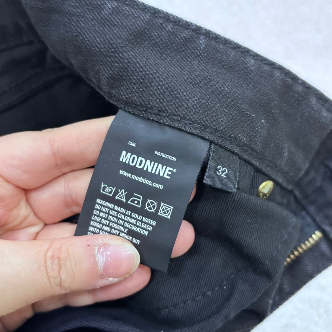 32 모드나인 블랙 데님 팬츠 0428E 상품이미지3