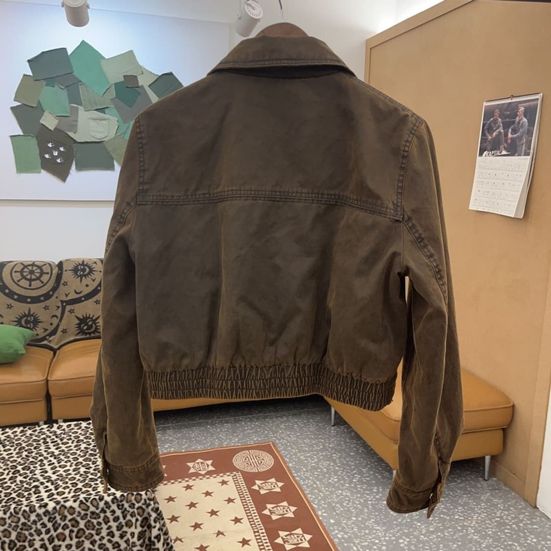 자라 왁스드 워시드 워싱 모던시크 빈티지 자켓 M C08941 상품이미지4