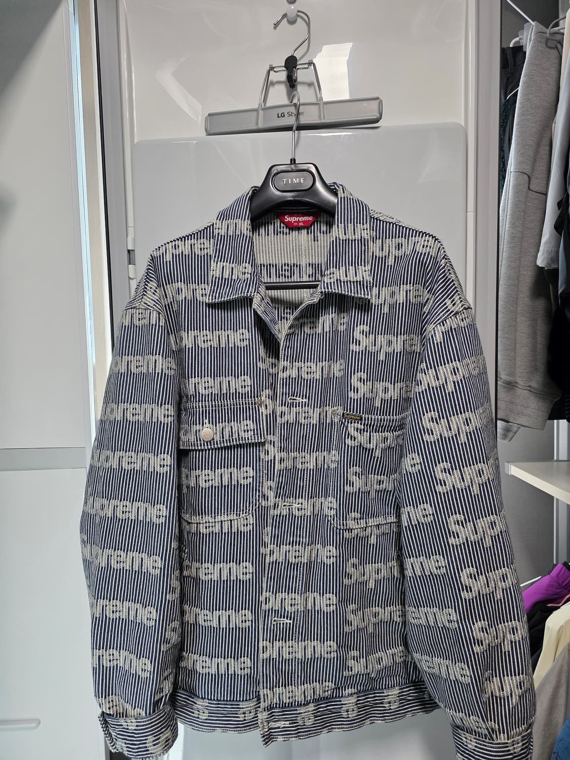 슈프림 데님 초어 트러커 자켓 스트라이프 상품이미지1