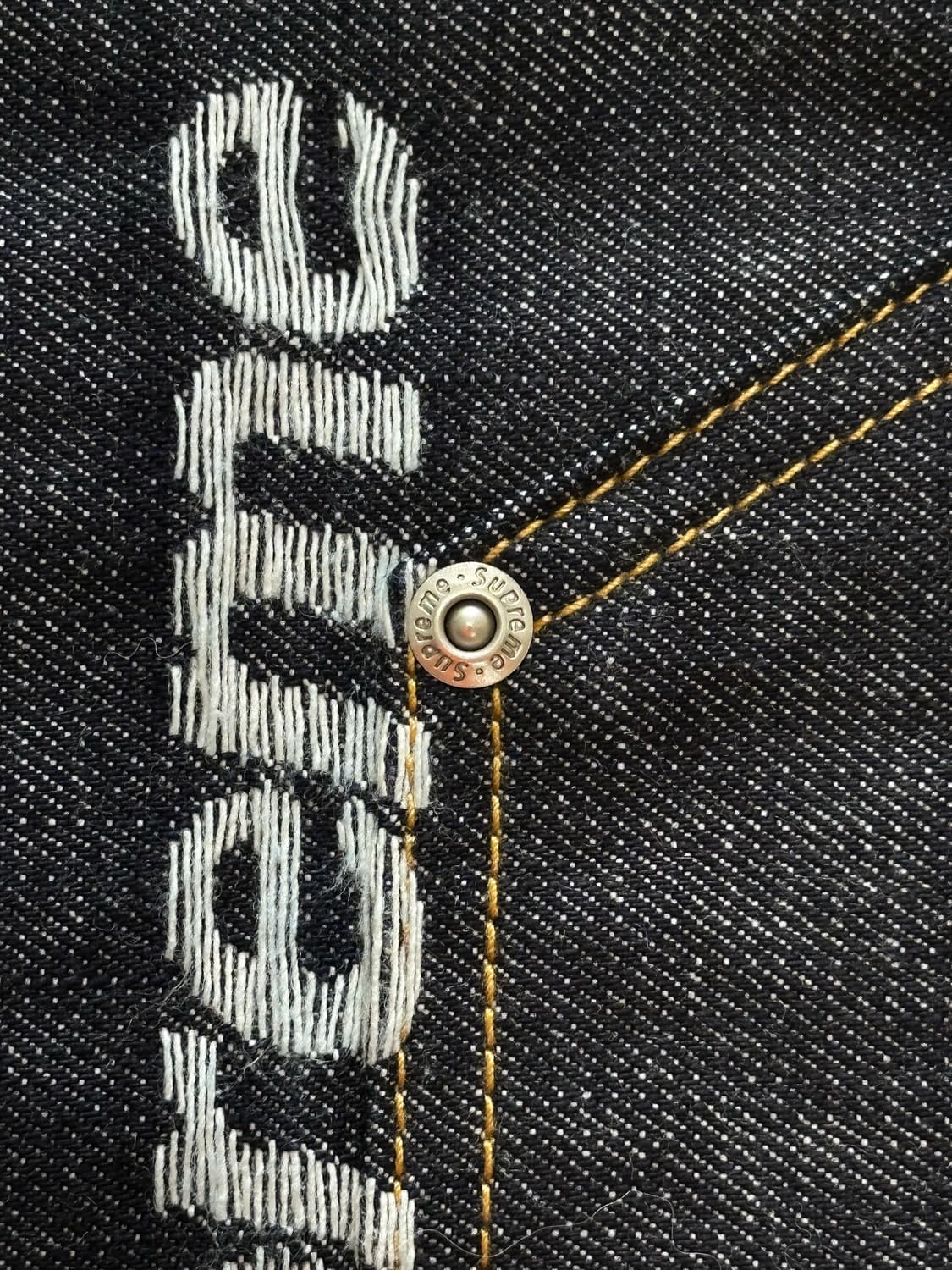 슈프림 자카드 로고 데님 셋업  (자켓/팬츠) 상품이미지5