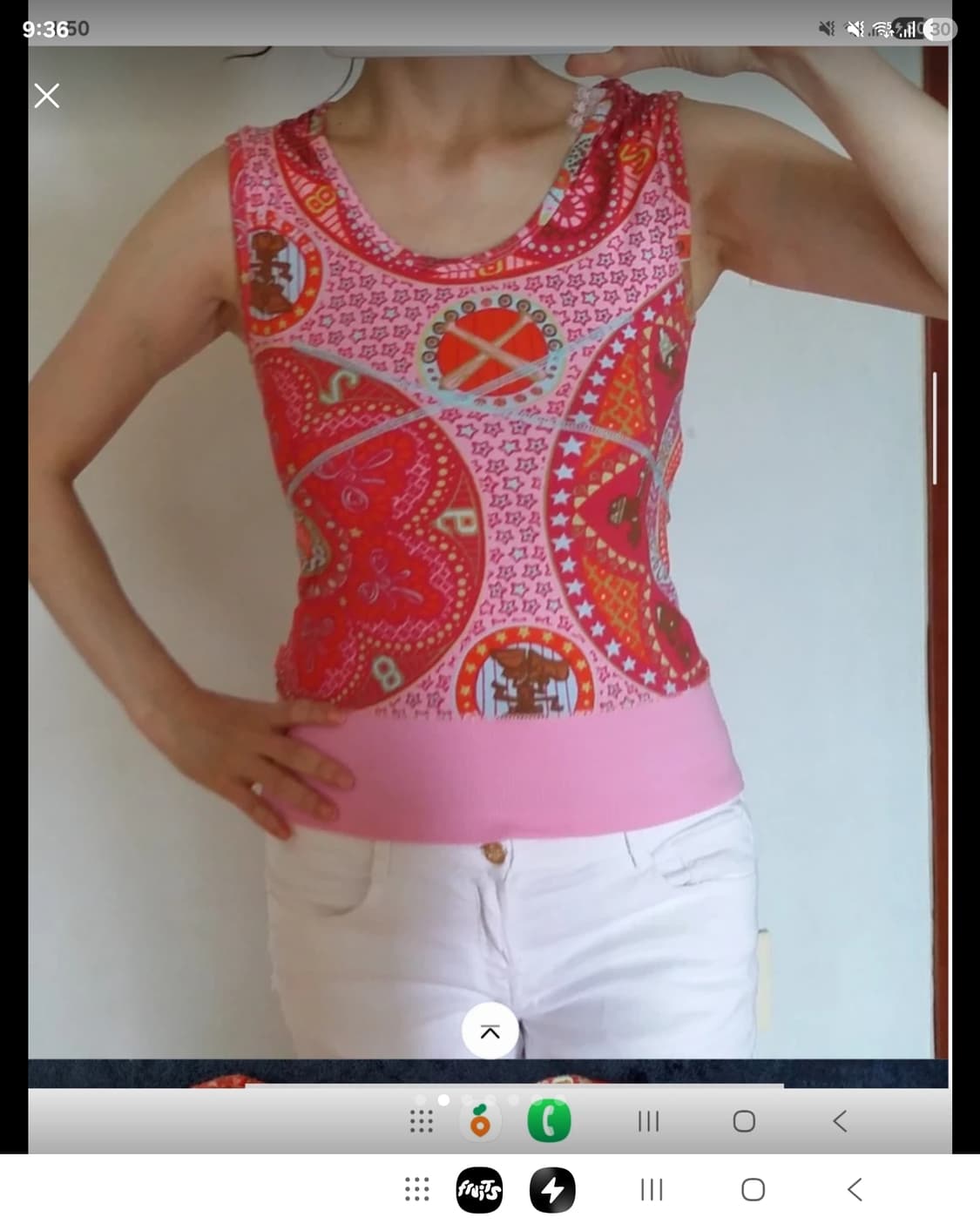 오일릴리 핑크 나시 티셨 상품이미지2