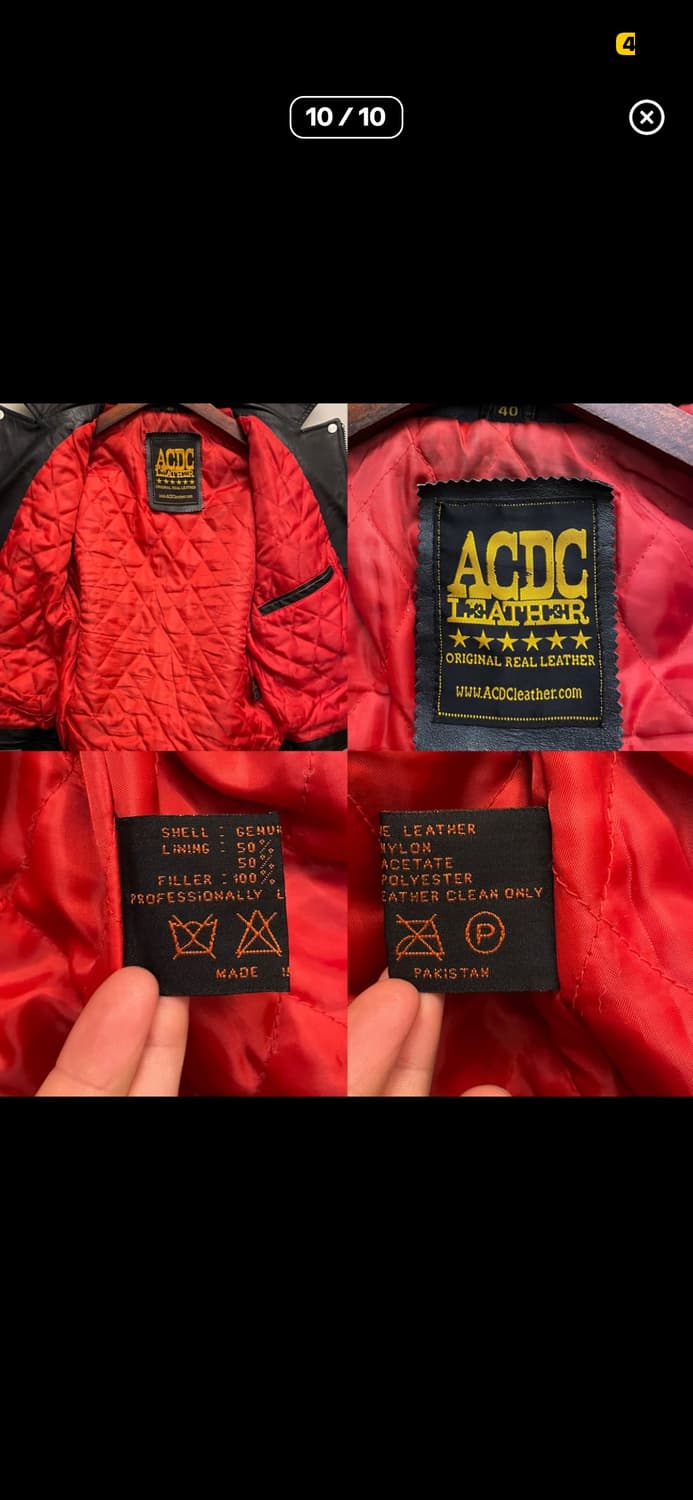 루이스 레더st acdc 더블 라이더 가죽 자켓 l 상품이미지6