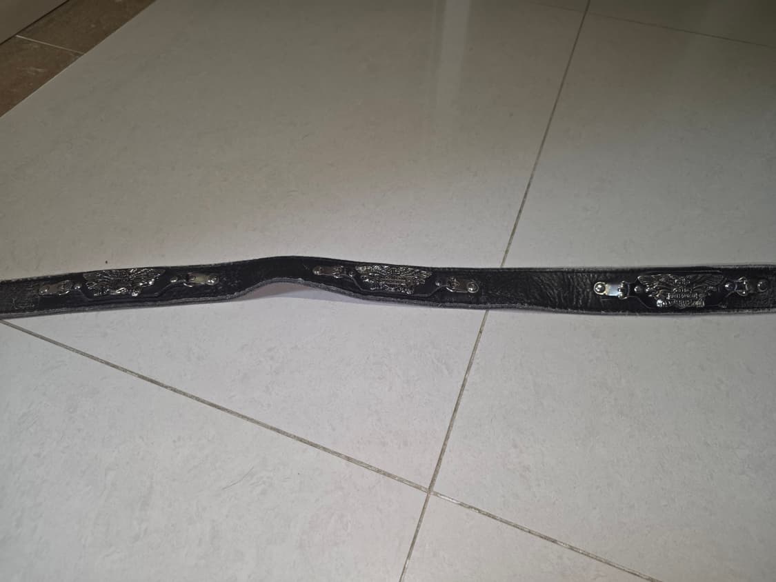80s 빈티지 할리데이비슨 크롬 장식 erd 레더 벨트 90s usa 상품이미지5