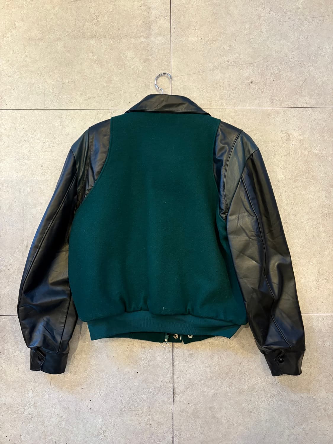 울 가죽 바시티 자켓 상품이미지7