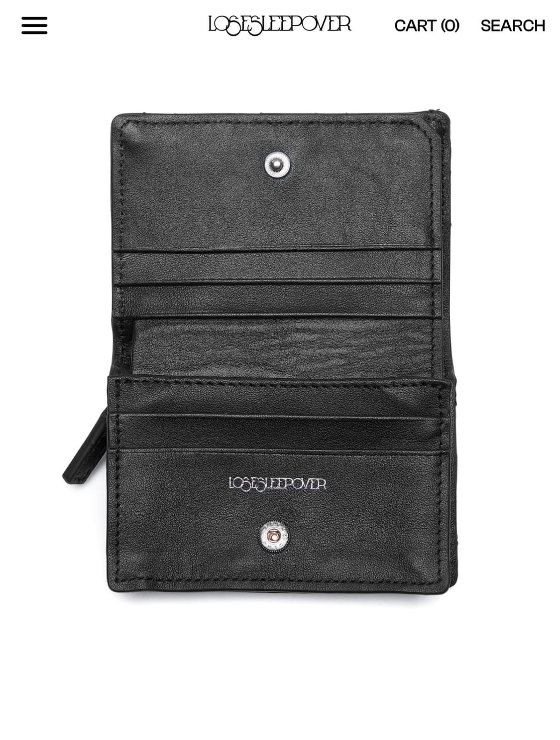 루즈슬립오버 Mini Stud Puff Cow Leather Wallet 상품이미지2