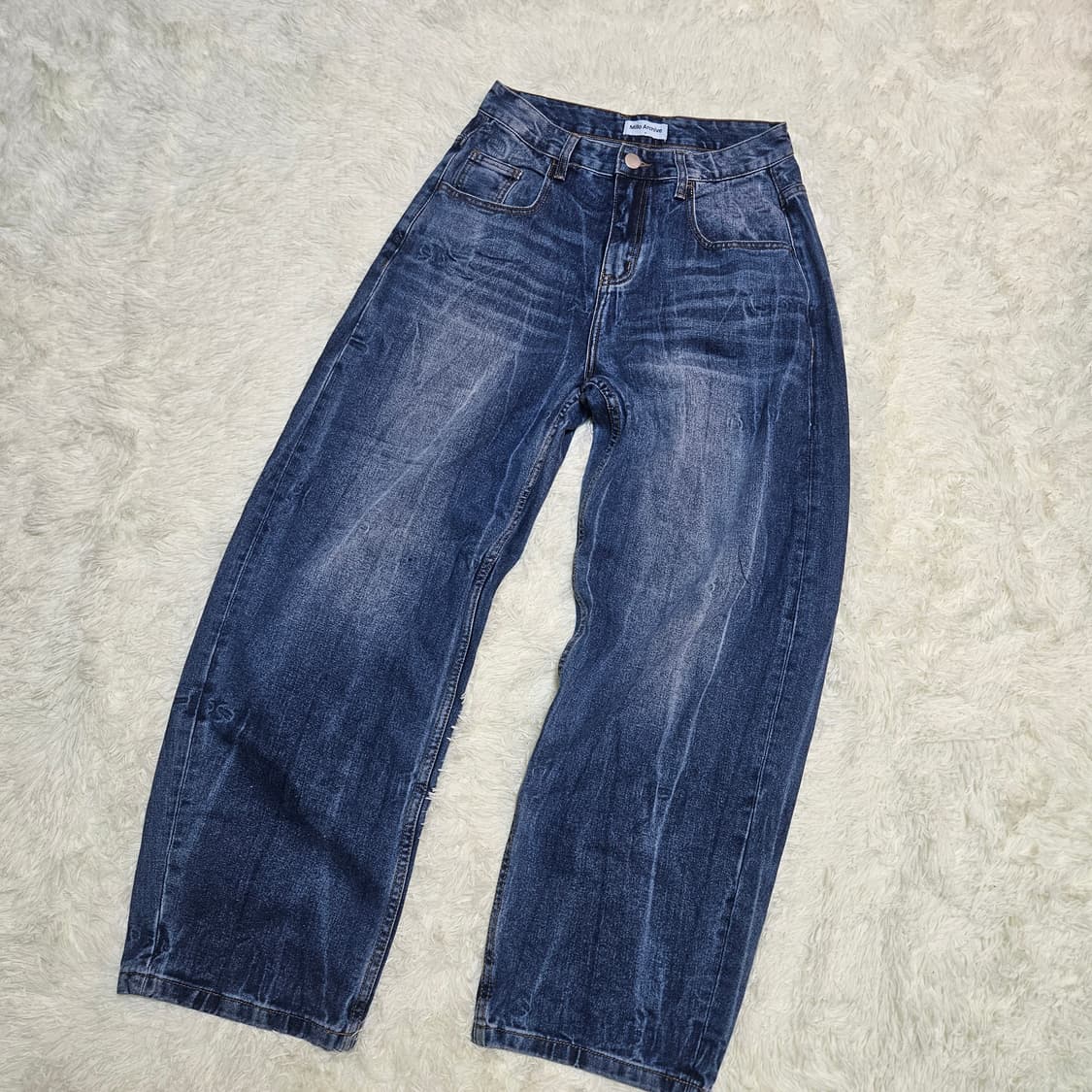 밀로아카이브 24ss 리플렉트 커브드 데님 팬츠 M size 상품이미지2