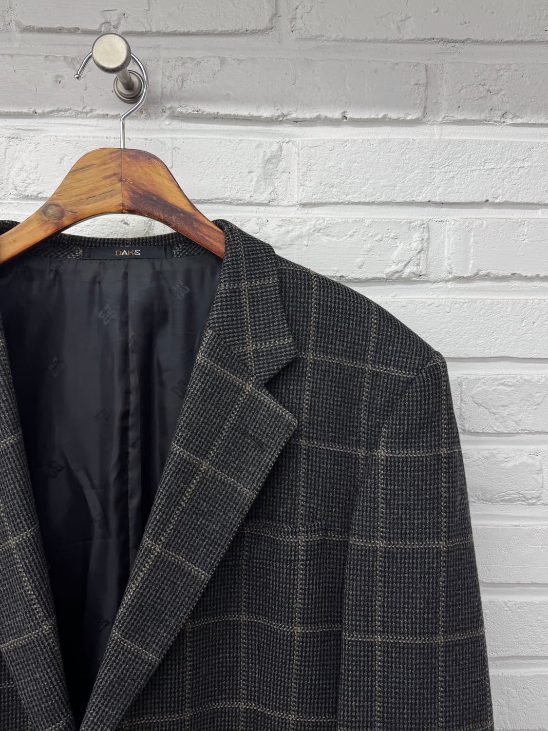 닥스 차콜 체크 울자켓 상품이미지5