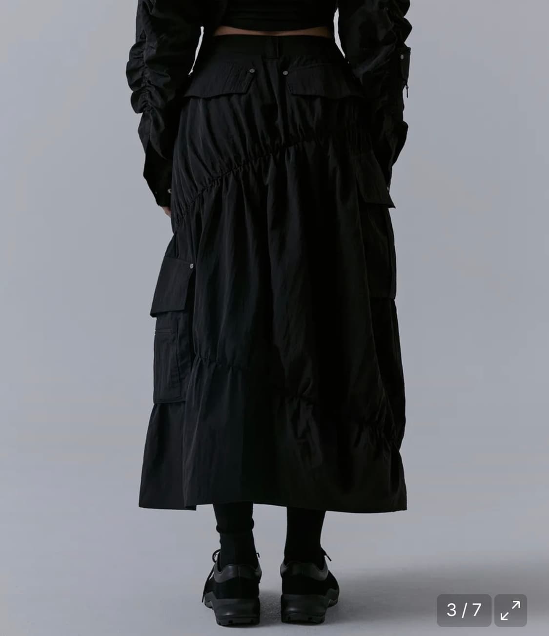 Nylon Cargo Shirring Set-up Skirt 상품이미지3