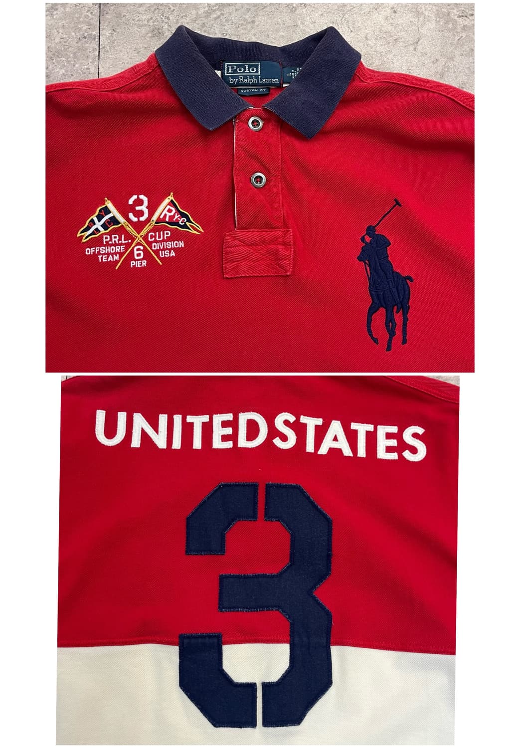 폴로 랄프로렌 빅포니 헤리티지 성조기  반팔 카라티 L #csz3152 상품이미지10