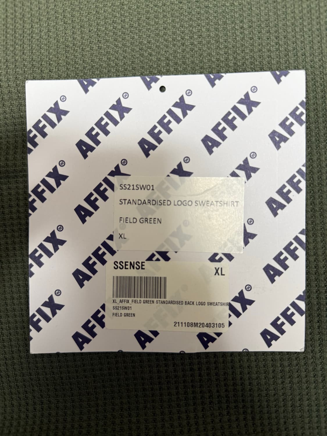 [판매] (XL) Affix 와플 로고 스웻셔츠 상품이미지7