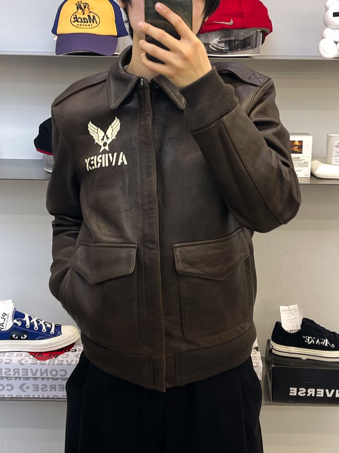 아비렉스 타입 A-2 핀업 걸 레더 자켓 상품이미지3