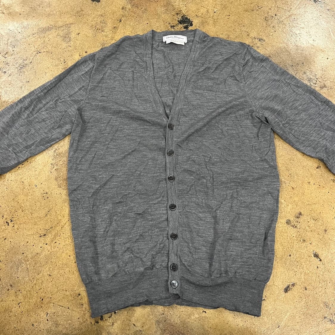 [정품/XL] 살바토레 페라가모 그레이 가디건 b15 상품이미지3