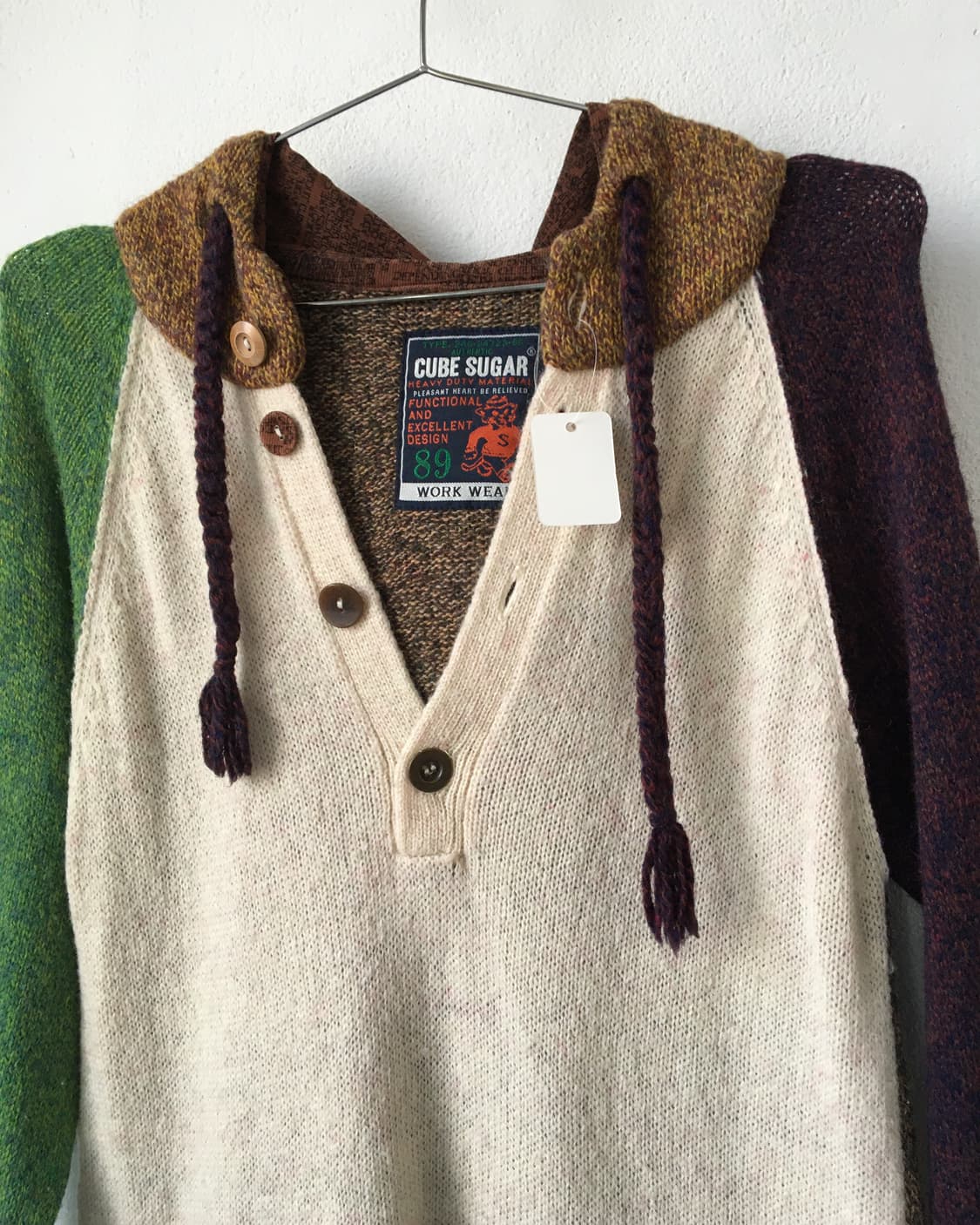 Color mixed hood knit 상품이미지5