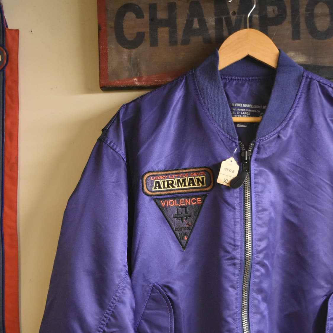MA-1 항공점퍼 퍼플 XL 105-110 미사용품 상품이미지2