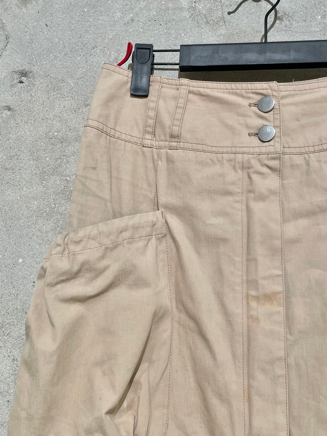 프라다 베이지 히든 지퍼 카고 코튼 미니스커트 상품이미지2