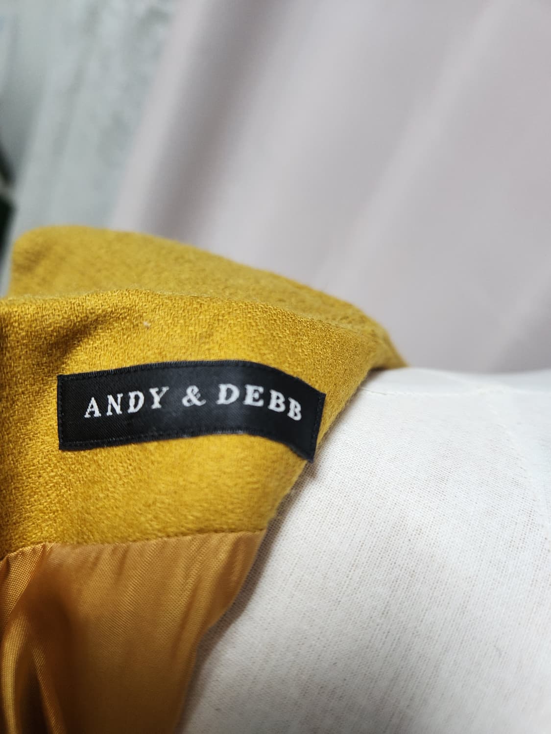 앤디앤뎁겨자색 리본 포인트 민소매 원피스 상품이미지4