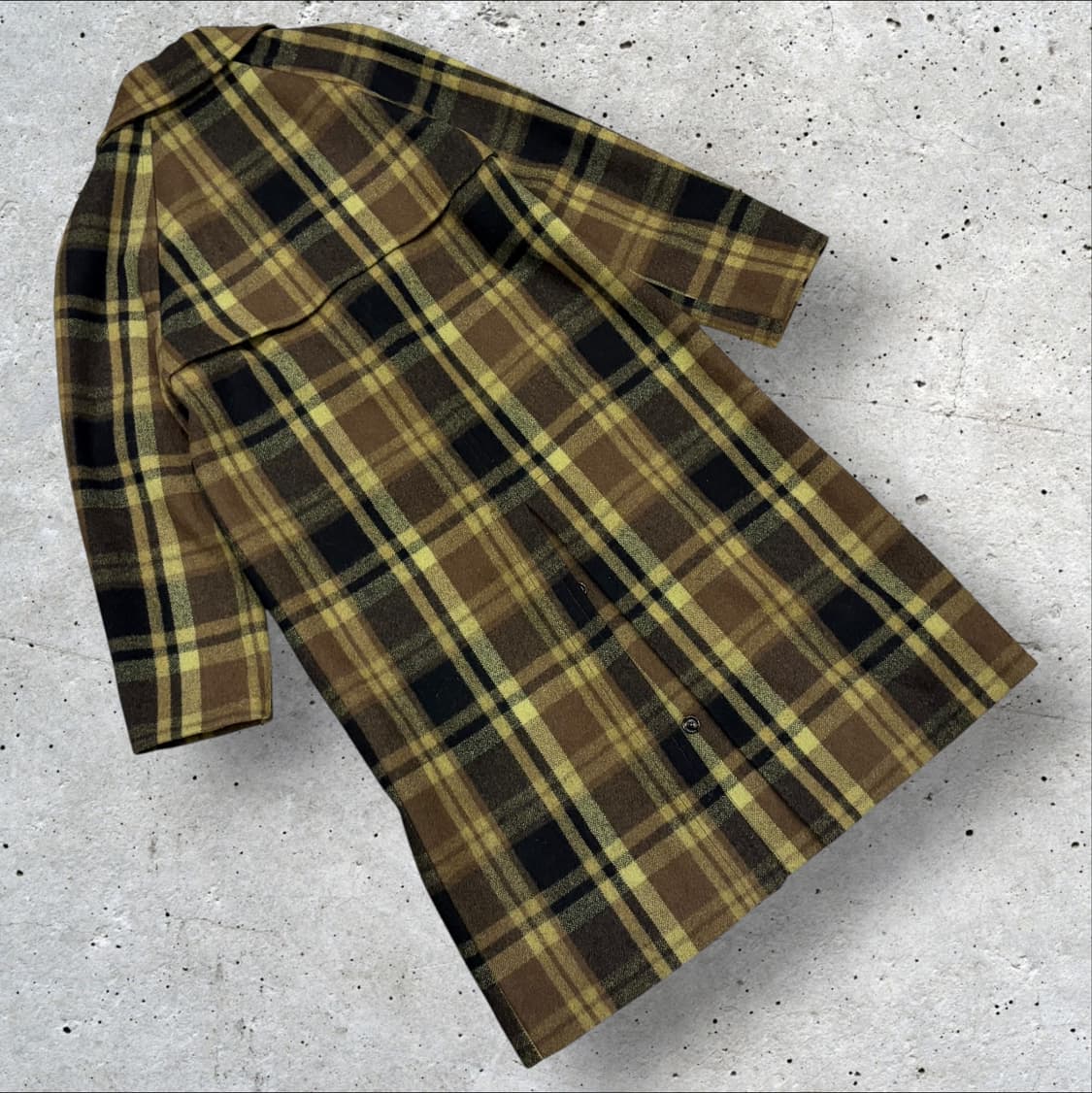 [S] 앤더슨벨 미구엘 울 체크 롱코트 D42 상품이미지2