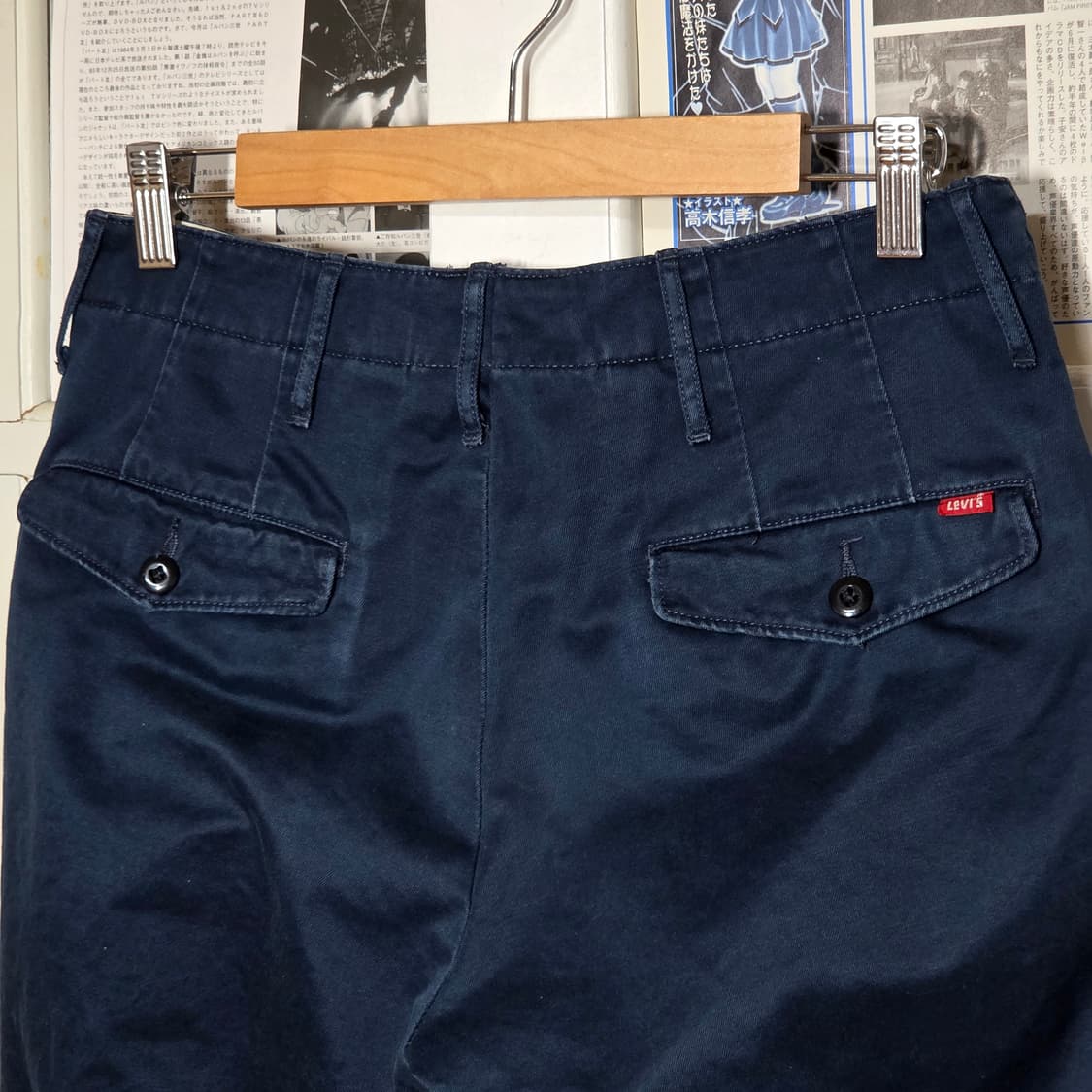 리바이스 일본판 네이비 코튼 팬츠 상품이미지2