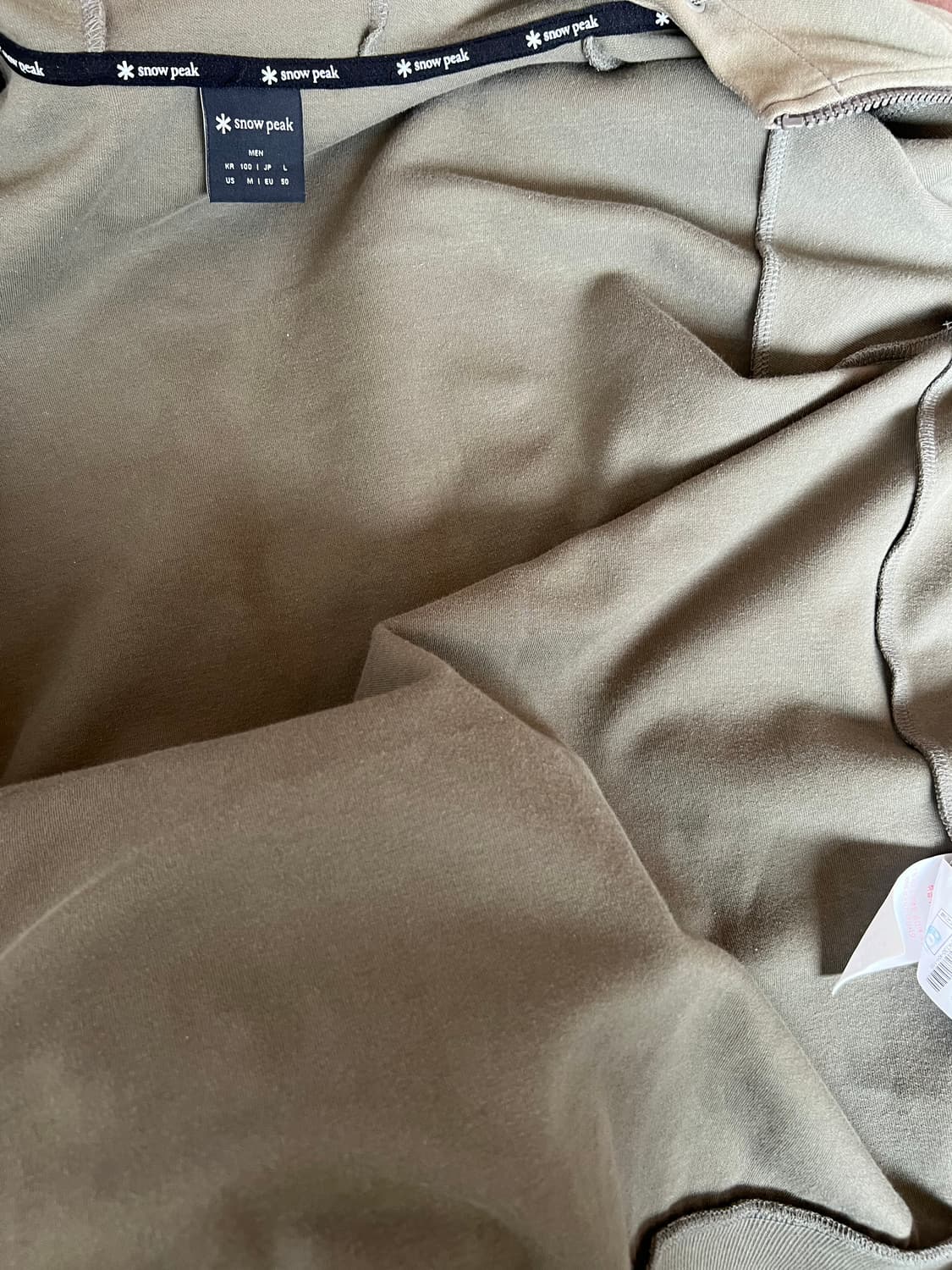 스노우피크 남성 카키 코튼 후드집업점퍼  상품이미지5