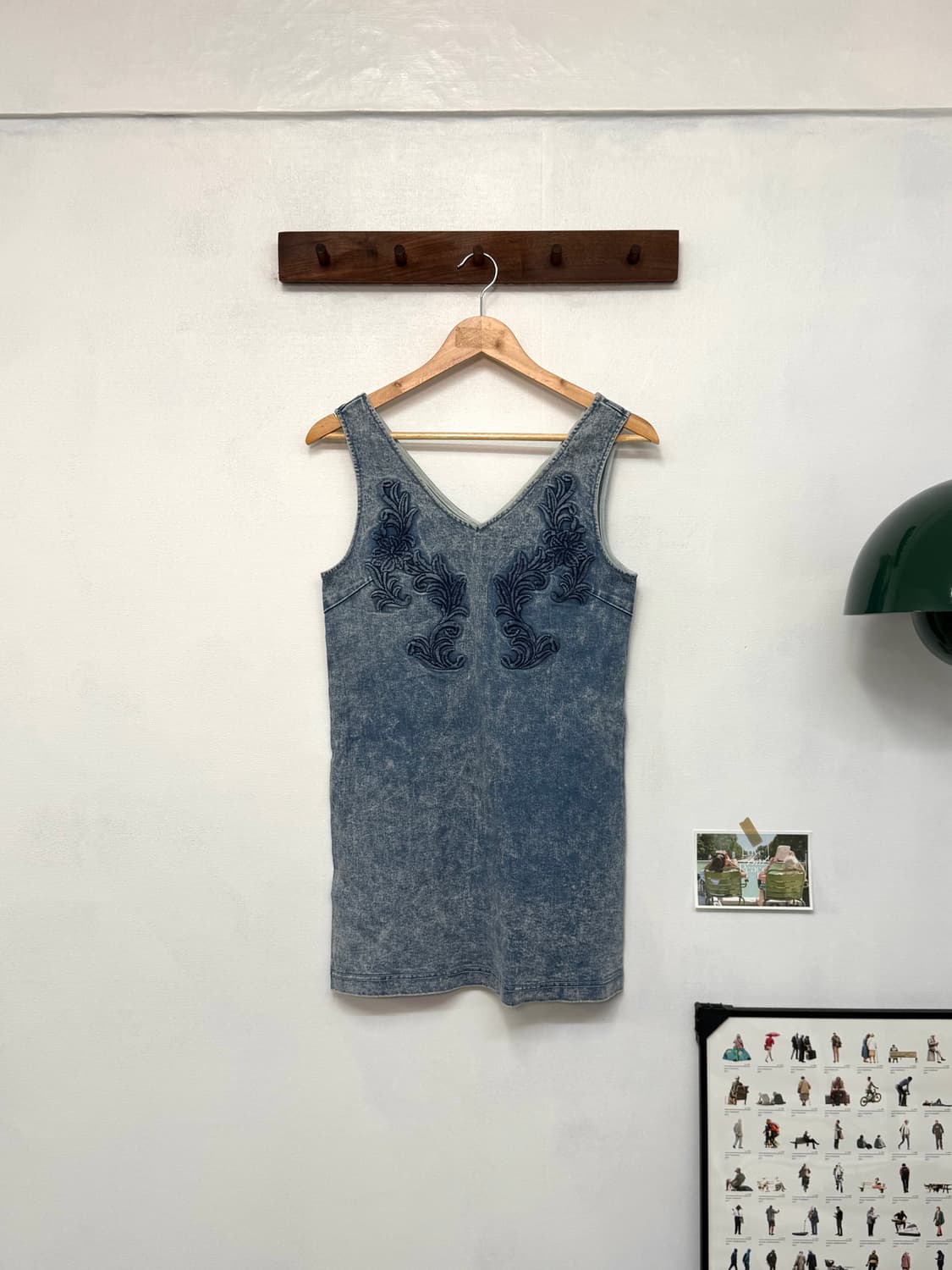 Western denim tank top/T85 상품이미지1