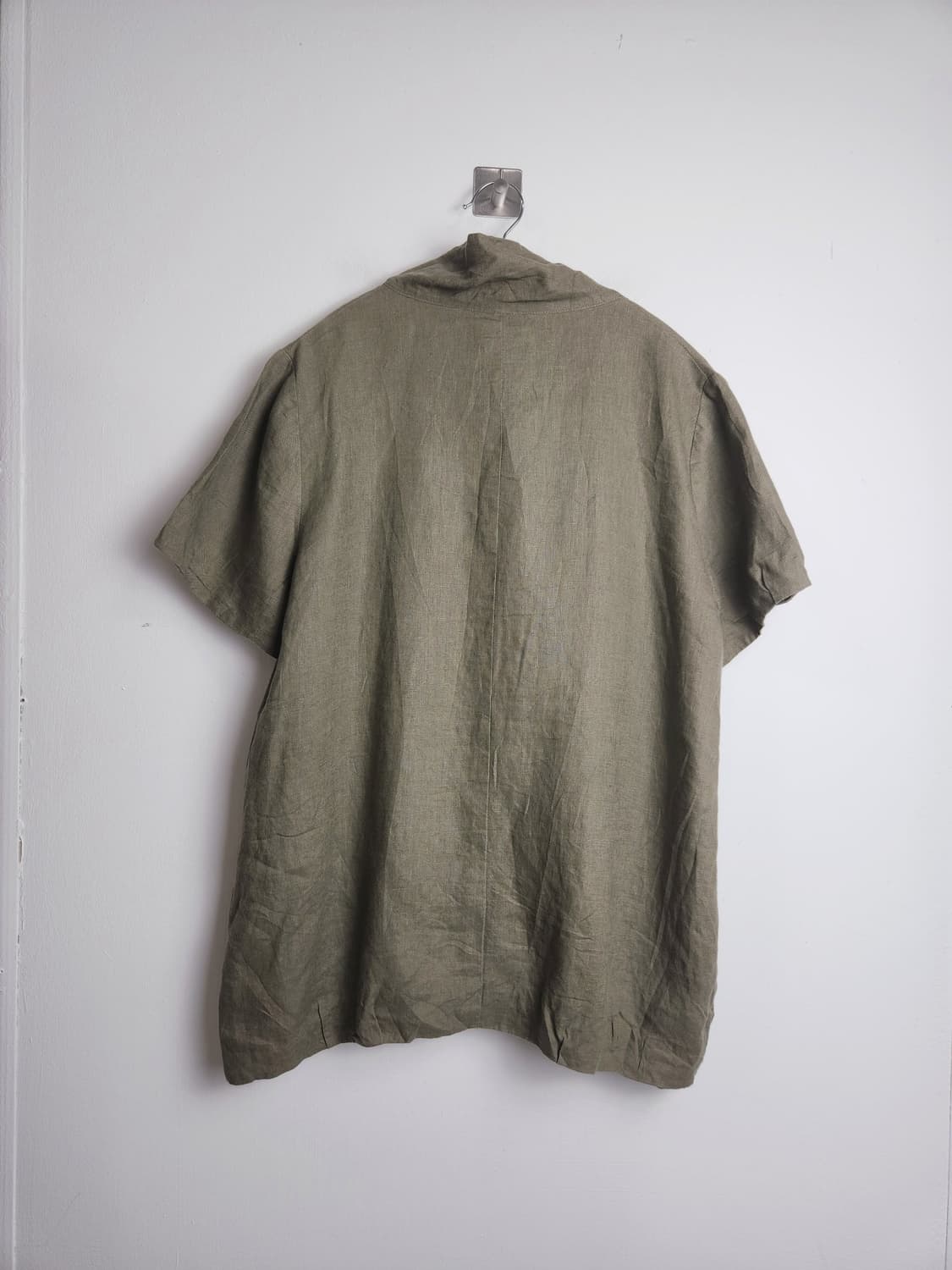 (made in ITALY)하이넥 리넨 블라우스 상품이미지9