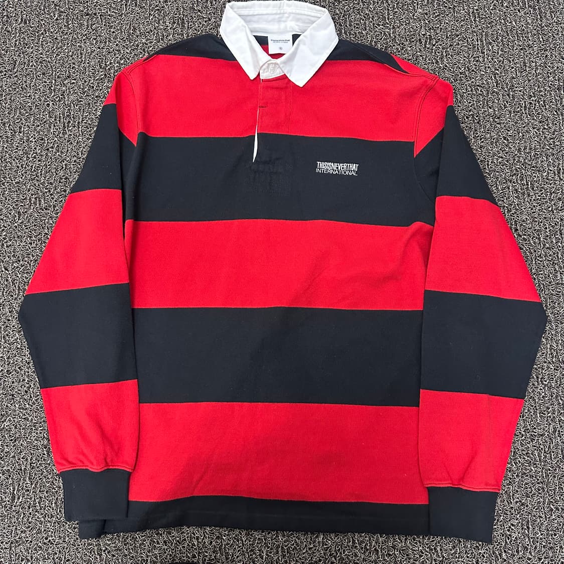 디스이즈내버뎃 스트라이프 럭비티셔츠 S 상품이미지1