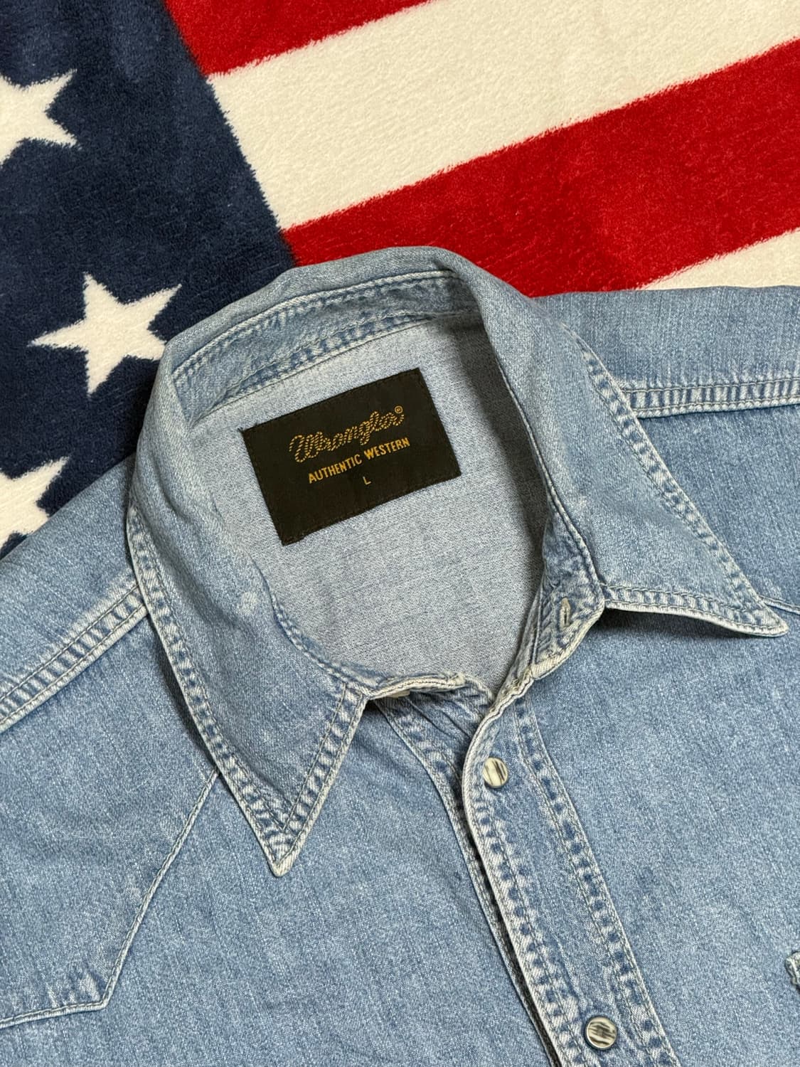 랭글러 웨스턴 데님셔츠   Western Shirt 빈티지 [XL] 상품이미지9
