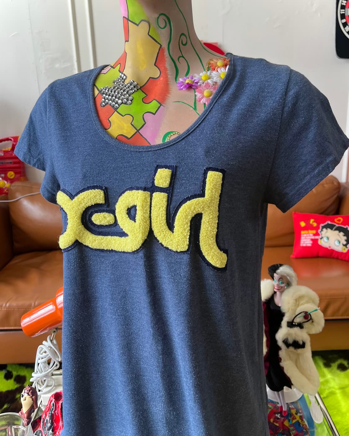 X-Girl Japan 3D Fleece Logo Long T-Shirt 상품이미지2