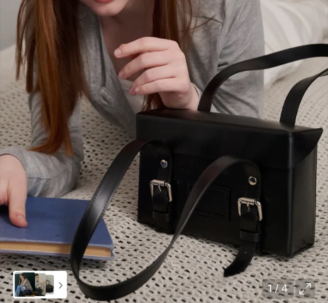 론론 스퀘어 버클 미니 토트백 상품이미지1