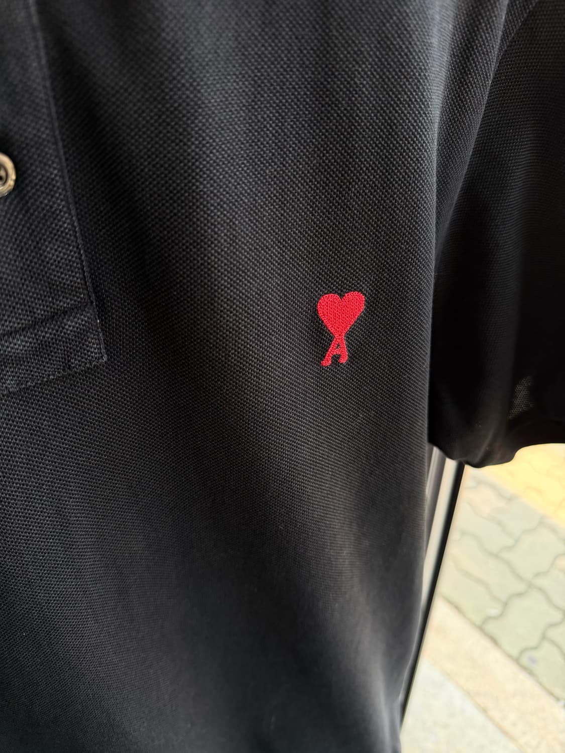 105/ 아미 드 꾀흐 블랙 오가닉 폴로 반팔 상품이미지8