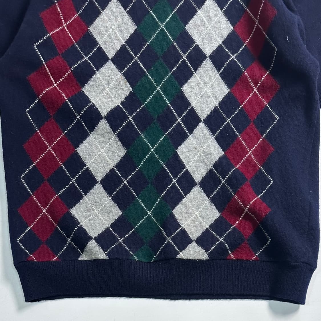 버버리 아가일패턴 울 반팔니트   상품이미지3