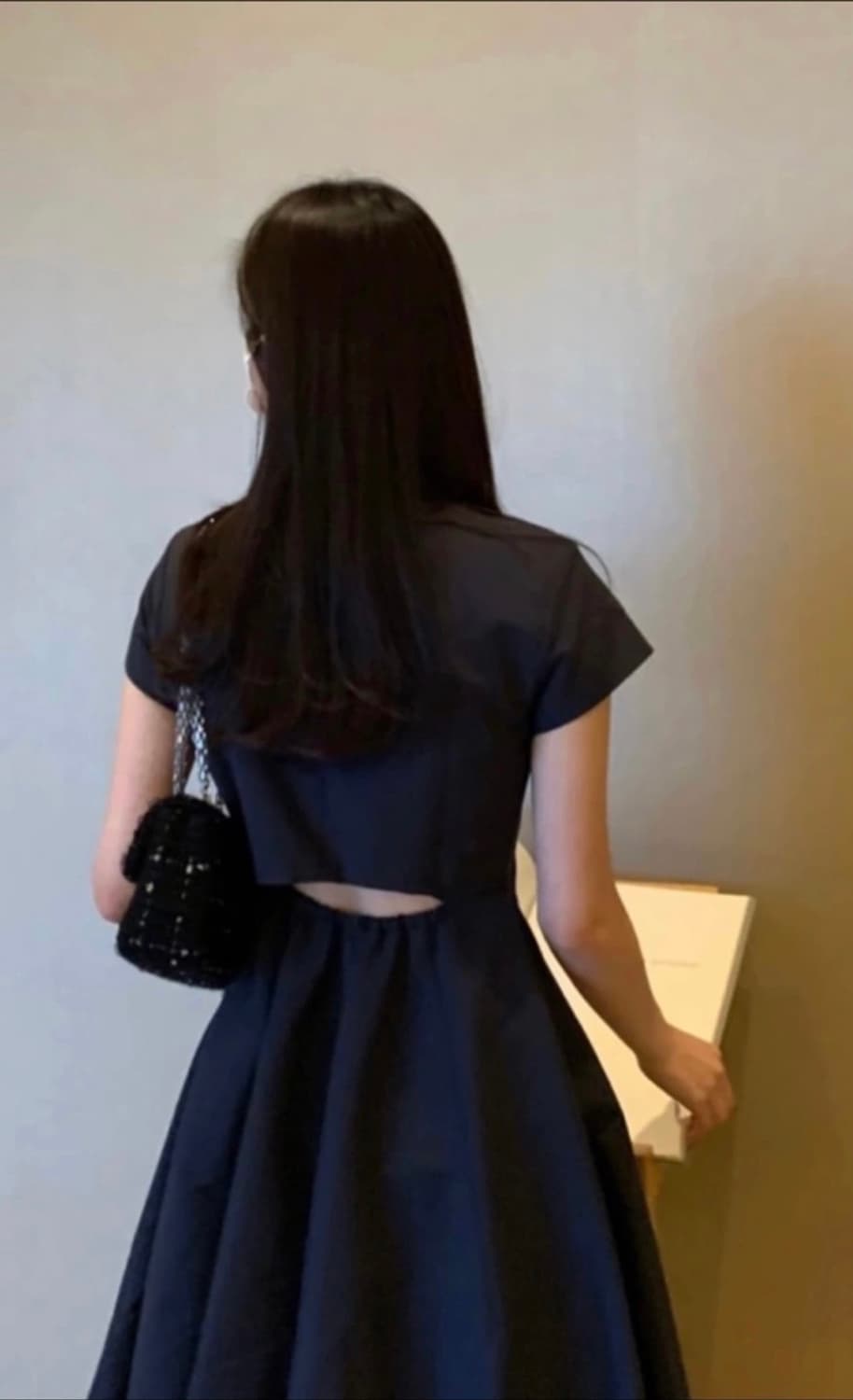 [Sie 시에] 여성 A라인 네이비 원피스 상품이미지1