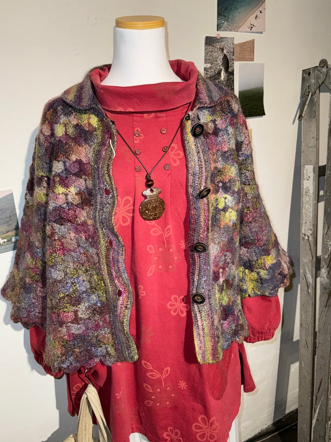 물결 니트 가디건 상품이미지2