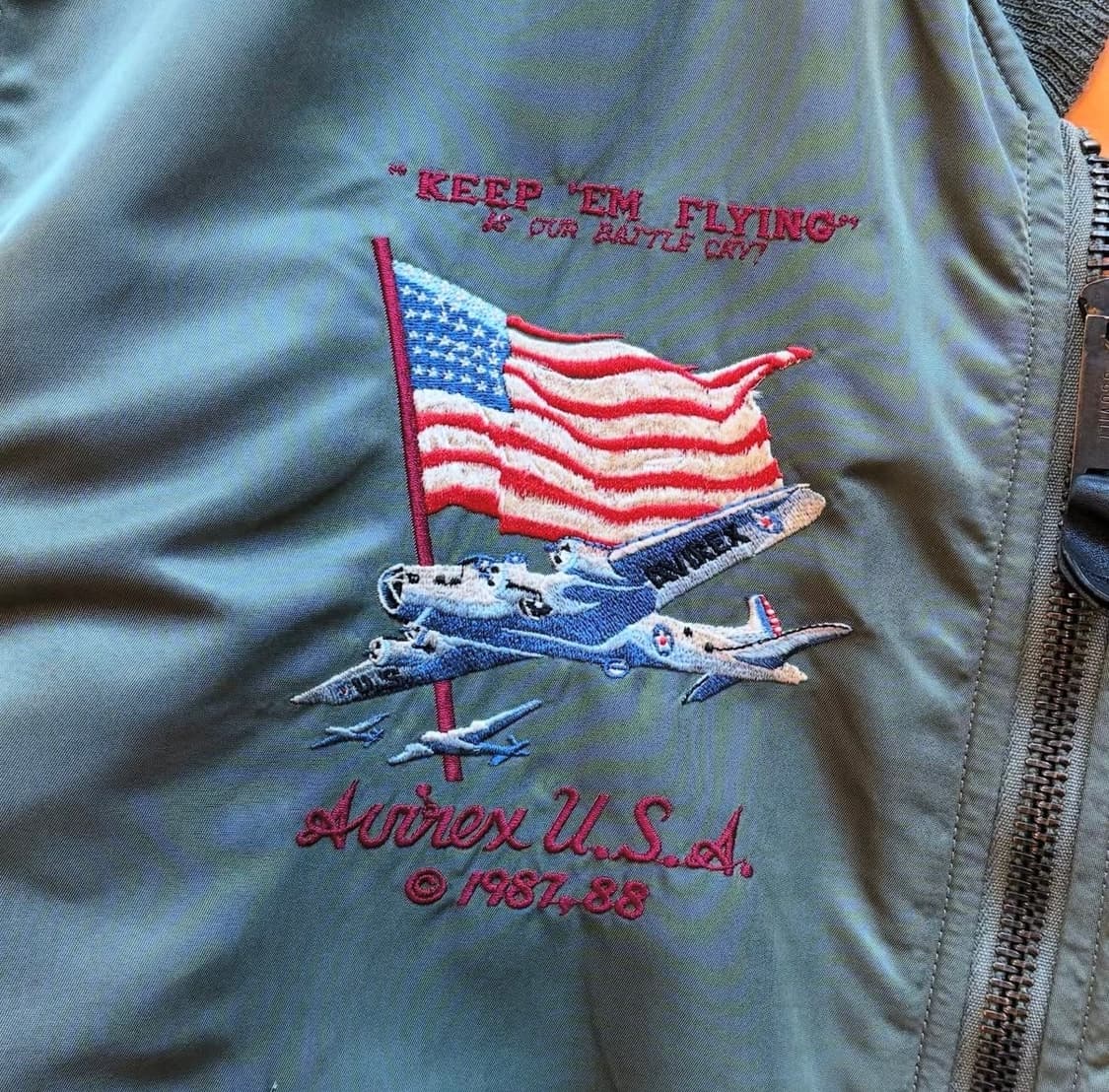 90's AVIREX 리버시블 MA-1 플라이트 자켓 상품이미지6