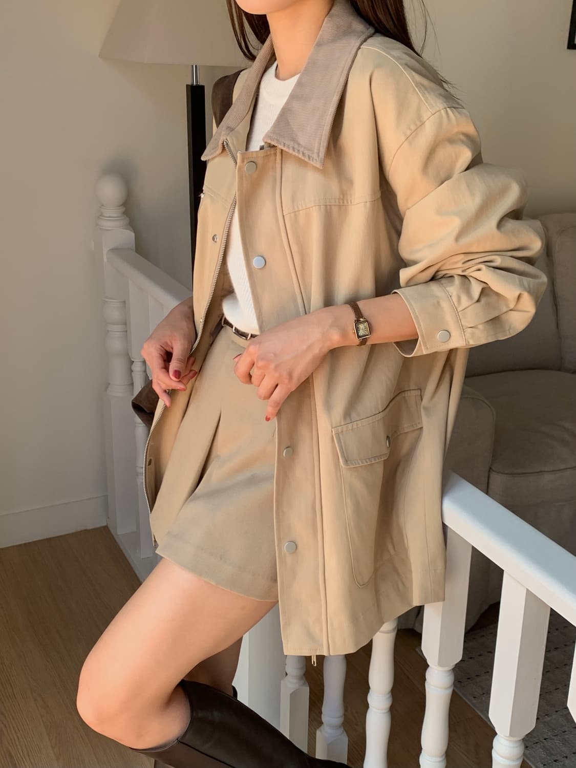 새상품) 사파리 헌팅자켓 하프 워크자켓 상품이미지2