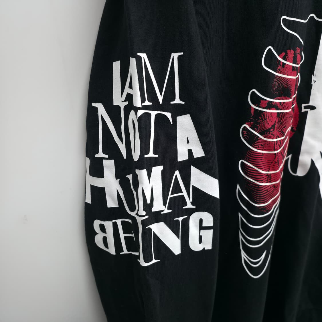 [XL] 아이엠낫어휴먼빙 블랙 맨투맨 상품이미지4