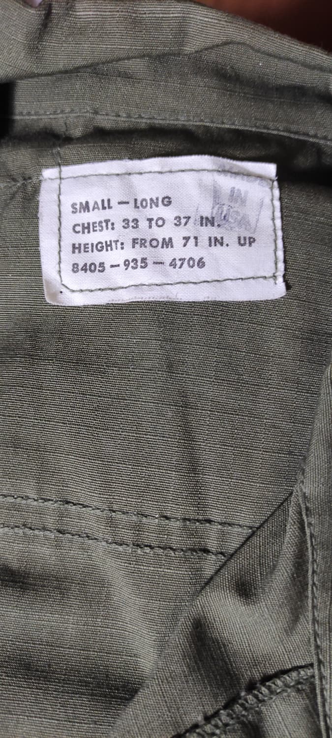 70s 데드스탁 오리지널 정글퍼티그 셔츠 스몰 롱 상품이미지6