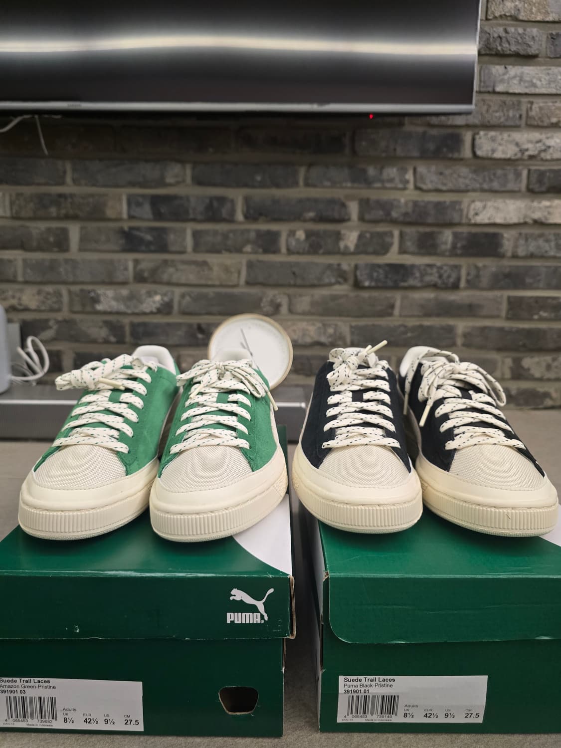 새상품 푸마 스웨이드 275 그린 검정 2개 상품이미지7